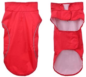 Capa de chuva para cães com tiras reflectoras vermelho M