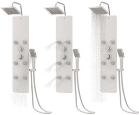 Coluna de duche vidro 25x47,5x130 cm branco