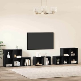Conjunto de Estantes para TV 8 pcs Carvalho Preto