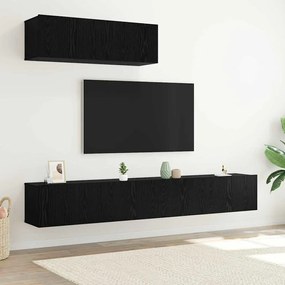 vidaXL Conjunto de Gabinete para TV 3 pcs Carvalho preto