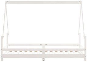 Estrutura de cama infantil 90x190 cm pinho maciço branco