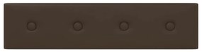 Painel parede 12pcs 60x15 cm couro artificial 1,08 m² castanho