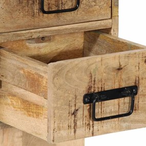 Mesa de cabeceira 60x32x80 cm madeira maciça manga áspera