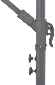 Guarda-sol cantilever com poste de alumínio 300 cm antracite