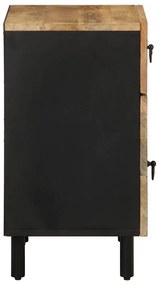 Mesa cabeceira 50x33x60cm madeira mangueira áspera maciça preto