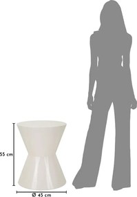 MESA DE APOIO OYO Ø 45X55 CM BRANCA