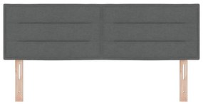 Cabeceira vidaXL Design Linhas Cinza Escuro 160 cm Tecido
