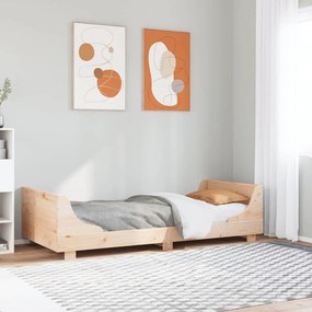 vidaXL Cama sem colchão 75x190 cm madeira de pinho maciça