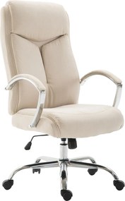 Cadeira de Escritório de Tecido XL Vaud Creme
