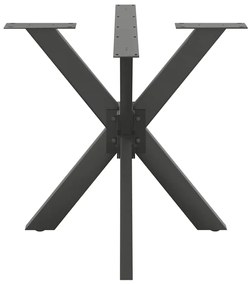 Pé de mesa de jantar em formato de aranha, antracite, 85x85x(72-73) cm