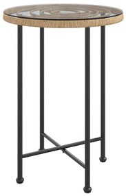 5 pcs conjunto de jantar p/ jardim vime PE