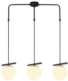 Chandelier Uzum – Branco/Preto – 81 x 15 cm