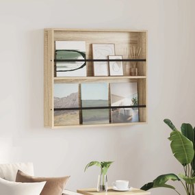 vidaXL Estante de Revistas Carvalho Sonoma 80 x 12 x 70 cm