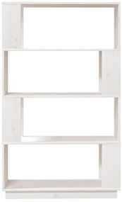 Estante/divisória 80x25x132 cm pinho maciço branco