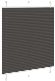 Preto Plissada Cega 120x100 cm Largura Tecido 119,4cm Poliéster