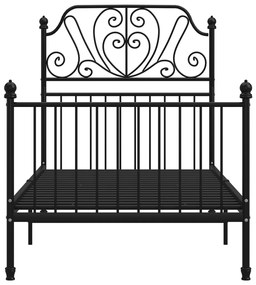 Estrutura de cama 90x200 cm metal preto