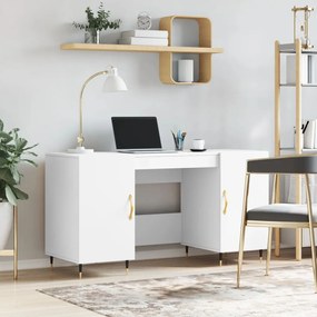 vidaXL Secretária 140x50x75 cm derivados de madeira branco