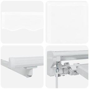 Toldo Retrátil Manual Branco 400x200 cm