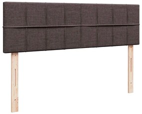Estrutura cama otomana colchão 140x200cm tecido castanho escuro
