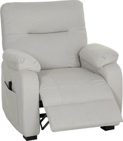 Poltrona relax elétrica, poltrona reclinável, porta USB, apoio para os pés, bolsos laterais, comando à distância, 96 x 90 x 103 cm