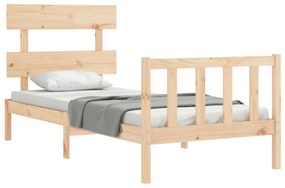 Cama sem colchão 90x200 cm madeira de pinho maciça