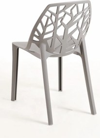 Pack 6 Cadeiras Hissar Polipropileno - Cinza claro