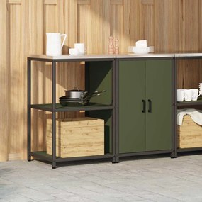 Conjunto de Armazenamento de Cozinha 2 pcs Verde Oliva