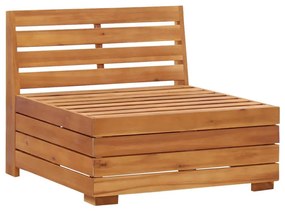 2 pcs conjunto lounge de jardim c/ almofadões acácia maciça
