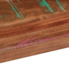 Tampo de mesa retangular 100x80x2,5cm madeira recuperada maciça