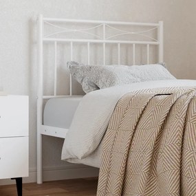 vidaXL Cabeceira de cama 80 cm metal branco