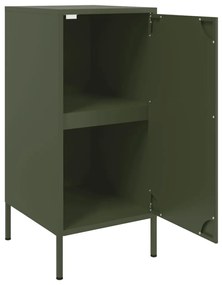 Aparadores 2 pcs 36x39x79 cm aço verde-azeitona