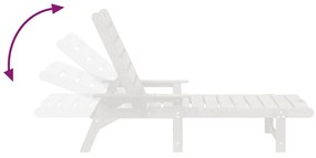 Sofá de Sol Branco 53x162x98.5 cm HDPE