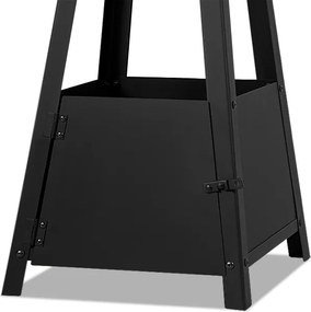 Lareira de terraço/jardim moderna em pirâmide 102 x 35 x 35 cm Preto