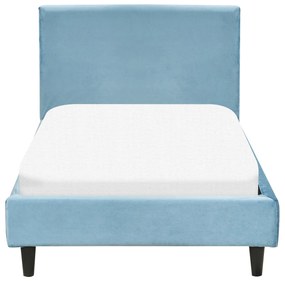 Capa em veludo azul claro 90 x 200 cm para cama FITOU Beliani