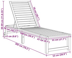 Espreguiçadeiras 2 pcs Madeira Sólida de Acácia