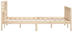 Estrutura de cama 200x200 cm madeira maciça