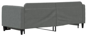 Sofá-cama com gavetão 80x200 cm tecido cinzento-escuro