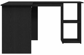 Escrivaninha vidaXL em Preto Carvalho de 120x140x75 cm em Madeira Enge