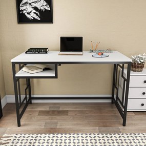 Secretária Kennesaw – Preto e Branco – 120x60x74,8 cm