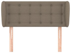 Cabeceira cama abas tecido 93x23x78/88 cm cinzento-acastanhado