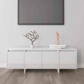 Móvel p/ TV 120x30x40,5 cm derivados madeira branco brilhante