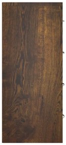 Aparador com 4 gavetas 60x30,5x71 cm carvalho fumado