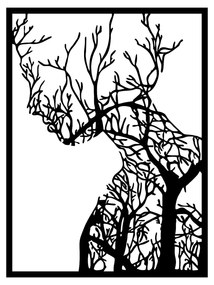 Acessório Decorativo de Parede Tree Woman – Preto – 52 x 70 cm