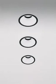 Pack De 3 Downlights Led Embutidos Com Molduras Redondas Ø8 Cm Para Exterior Em Alumínio Luisiana Preto - Branco & Branco 3000k & 8 W & 38º - Sklum