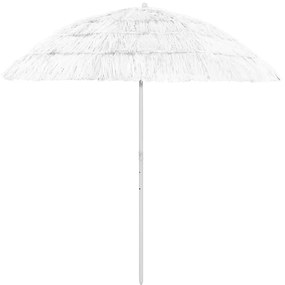 vidaXL Guarda-sol de praia Hawaii 240 cm branco