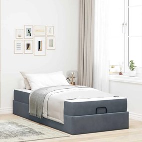 vidaXL Estrutura da Cama Cinzento escuro 80 x 200 cm Veludo