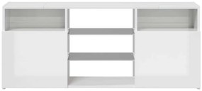 Móvel de TV com luzes LED 120x30x50 cm branco brilhante
