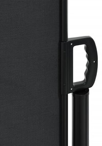 Toldo lateral retrátil 160x1000 cm preto