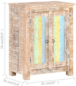 Aparador 61x35x76 cm madeira de acácia áspera