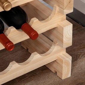 Garrafeira, Suporte para Garrafas de Vinho 114x28x113,5 cm para 96 Garrafas com 8 Níveis Suporte para Vinhos Vertical  Madeira